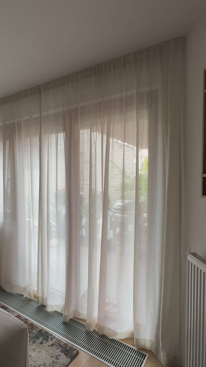 Závěs s lněnou texturou Candice